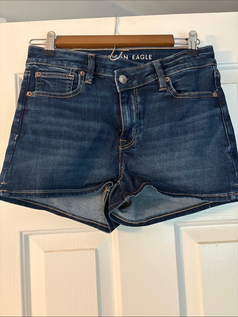 American Eagle Outfitters Dark Blue Denim next level stretch Shorts